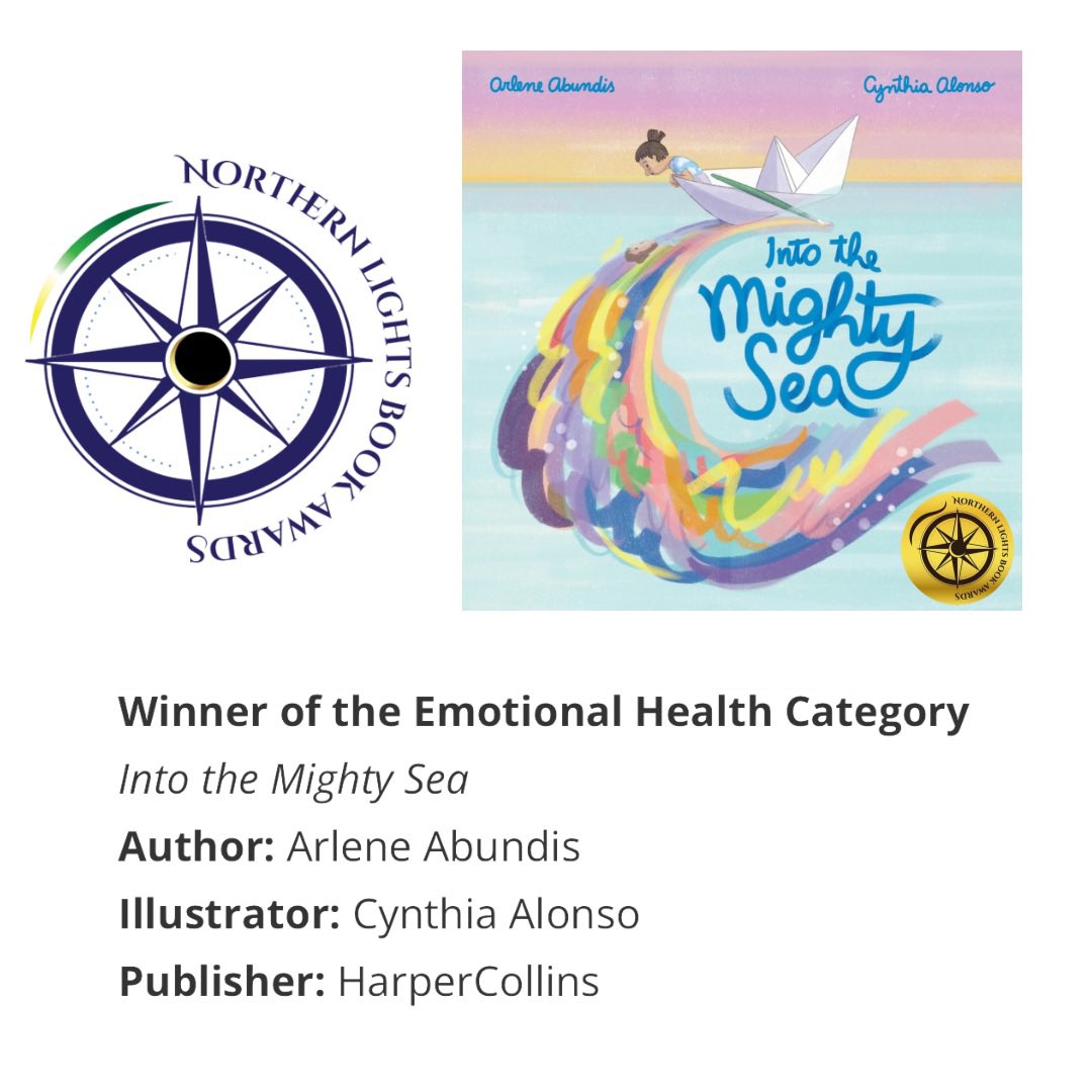 Arlene Abundis (@arleneabundis) on Twitter photo What a wonderful way to close the final pages of 2024! 
Thank you to Northern Lights Book Awards for choosing Into the Mighty Sea as the winner for the emotional health category! What a wonderful way to close the final pages of 2024! 
Thank you to Northern Lights Book Awards for choosing Into the Mighty Sea as the winner for the emotional health category!