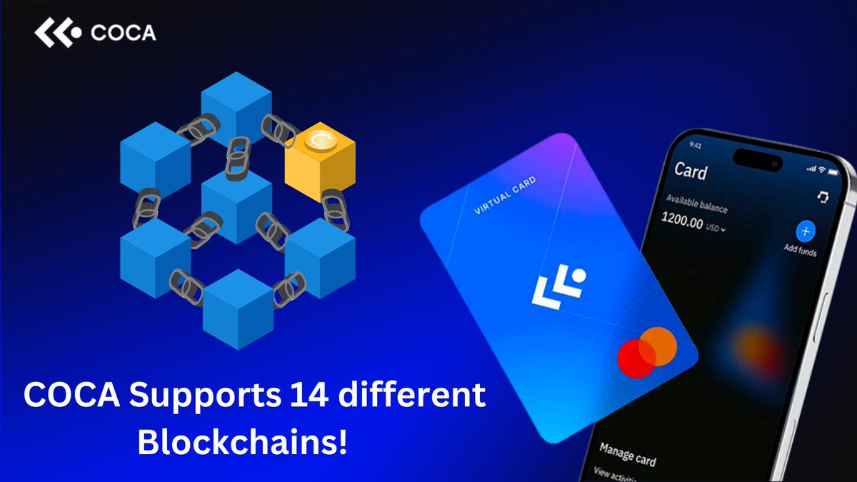 coca_card's tweet photo. 🚀 COCA Wallet just got even BETTER! 🚀

We're thrilled to announce the addition of TON blockchain support! 🎉 That brings our total to 1️⃣4️⃣ blockchains, giving you unparalleled flexibility to manage your crypto.

And with COCA's:

🔄 Zero-fee cross-chain swaps
🤑 Cashback rewards on swaps
...it's the most rewarding crypto app you'll find! 😎

https://t.co/8ZF8adM67s

#COCAwallet #TONblockchain #CryptoExpansion #CrossChain #DeFi