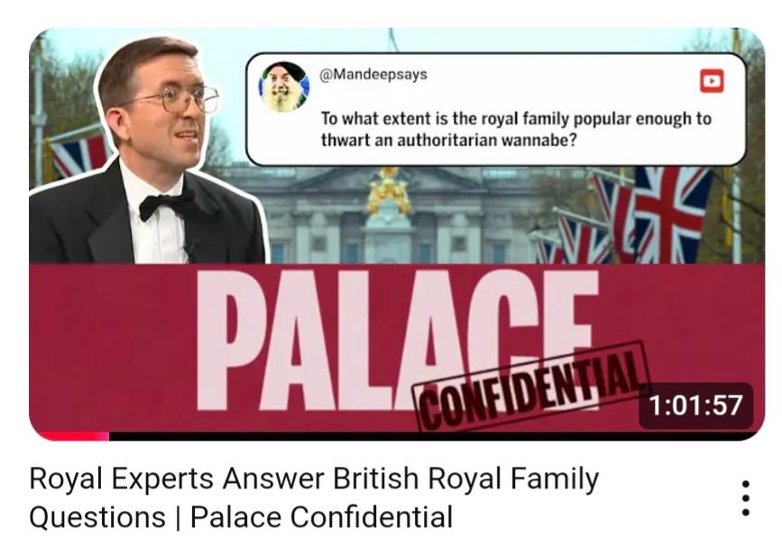 Watch a special edition of Palace Confidential in which we answer your questions about the #Royal Family, with Rebecca English <a href="/RE_DailyMail/">Rebecca English</a> Jo Elvin <a href="/jo_elvin/">Jo Elvin</a> and me. Via <a href="/YouTube/">YouTube</a> 
m.youtube.com/watch?v=mEAb4Q…