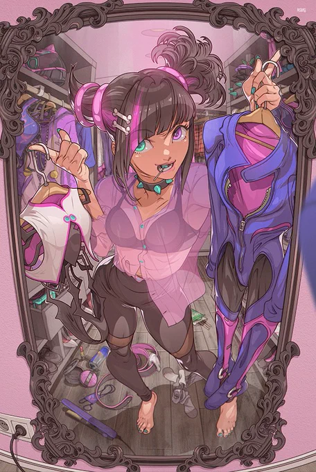My wardrobe illustrations! These were fun to research and compose. #edwinhuang #streetfighter #chunli These are now available as a print and in large poster format! Just head to  Holiday Sale is currently live! 35% off entire store. Thank you  