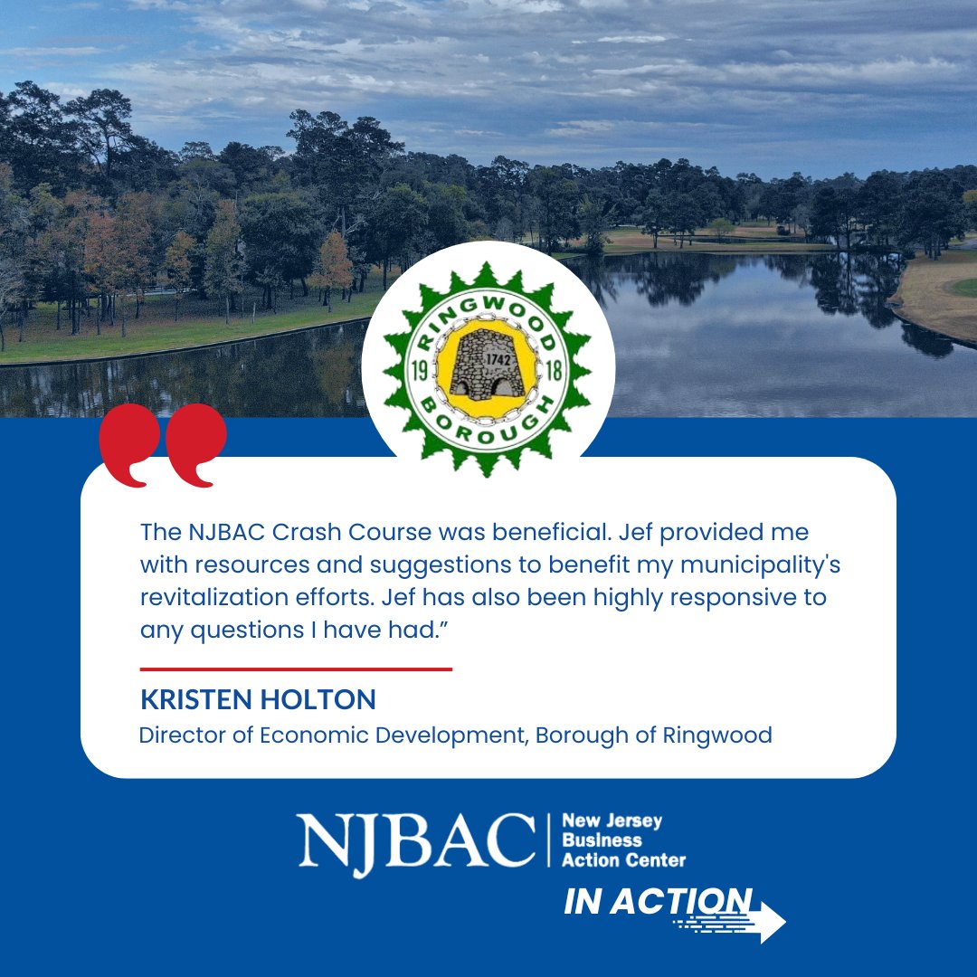 #NJBACInAction testimonial, hear from the Borough of Ringwood Economic Development Director Kristen Holton about her great experience with NJBAC's offerings.  Learn more by visiting: nj.gov/state/bac/  

#ClientTestimonial #AnswersAdvocacyConnections