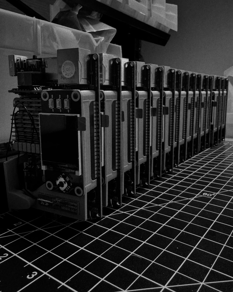 Some behind the scenes assembly of the WLAN Pi M4+. This is what the core guts look like before beautified with a 3D printed case. There is a screen, tri-band PCB antennas, Compute Module 4 (CM4), PoE Wi-Fi 7 (E key) carrier board with OTG, and more here.