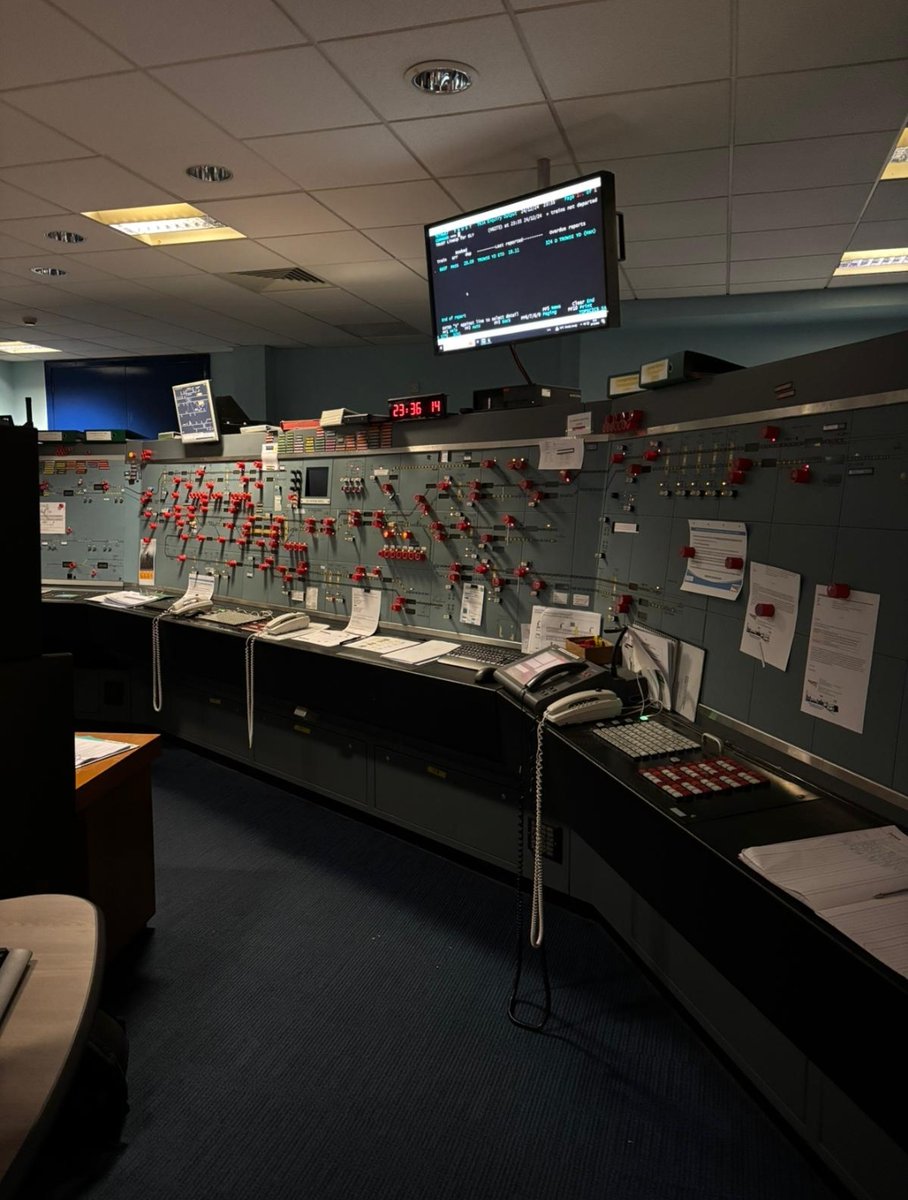 Forty year old NX signalling panel that has been replaced with the new digital workstations. 