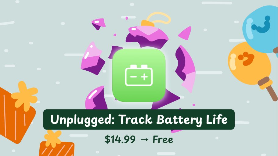 indieappsanta's tweet image. 🎄2⃣7⃣🎄
🔋⌚ Stay on top of your phone’s battery with Unpluggd! 📱
💡 This Apple Watch app lets you track your phone’s battery in real time with smart notifications and customizable watch face complications. ⚡
🔔 Never be caught off guard again – Unpluggd makes battery…