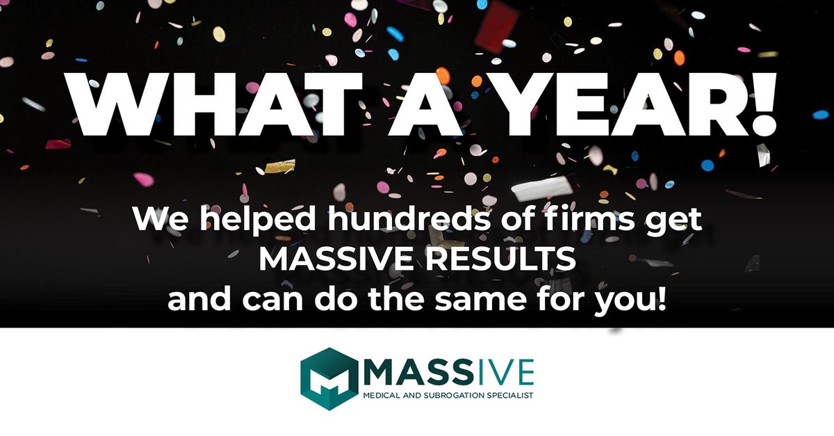 massiveliens's tweet photo. What a year!
Single Event: Liens reduced 96% of the time, giving $86m back to plaintiffs
Mass Tort: Resolved 74k claims quickly so firms disbursed faster
Future Medical Projections: Increased settlements by 63% on average

Check out what our customers say:
https://t.co/yUwTEJsxVH https://t.co/KcHswG9Msb