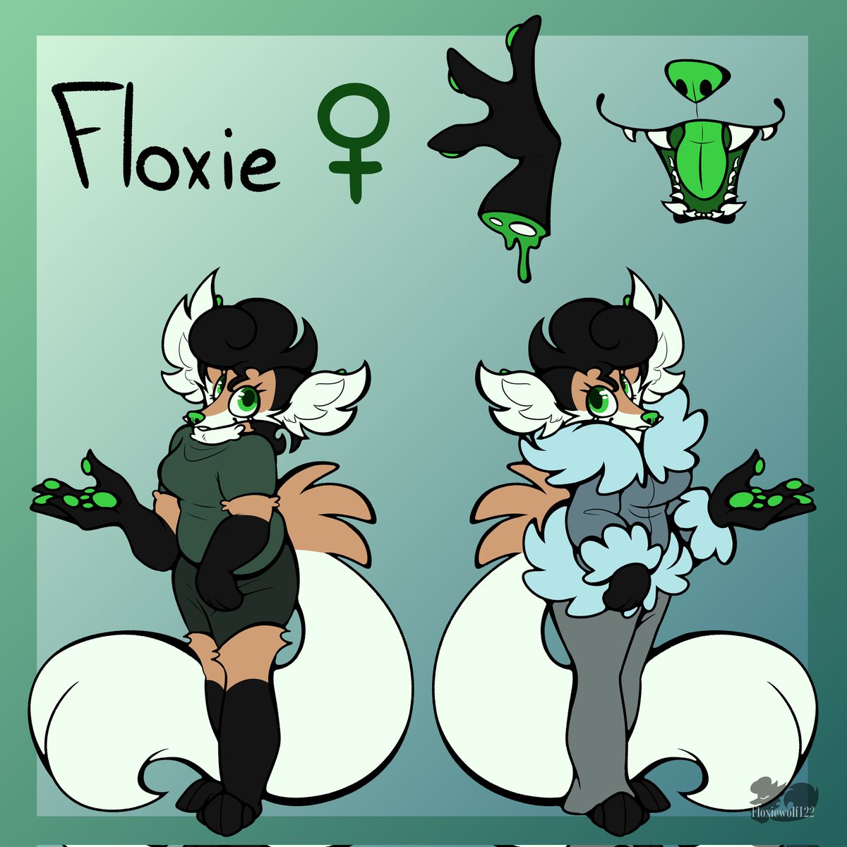 FluffyWolf122's tweet image. I finally redrew my sona before the year ended!
Now you know what she looks like.