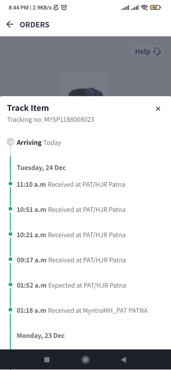 Bscag3's tweet photo. I had placed a order on myntra on 21st of December and it is prepaid . Promised delivery date was 26th Dec which is today. But till now I didn't get any messages and notifications that why my order is delayed and why it didn't deliver on today. https://t.co/6hR9nazSG1