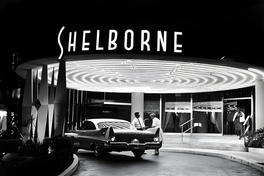 DropAnchorTeam's tweet photo. ⚓️ #ThrowbackThursday: The Shelbourne South Beach ⁠
⁠
The first image features the iconic Shelborne Hotel entrance from 1962. Swipe to see how The Shelborne has modernized its classic design!⁠
⁠ https://t.co/SFNvJ3FzGl