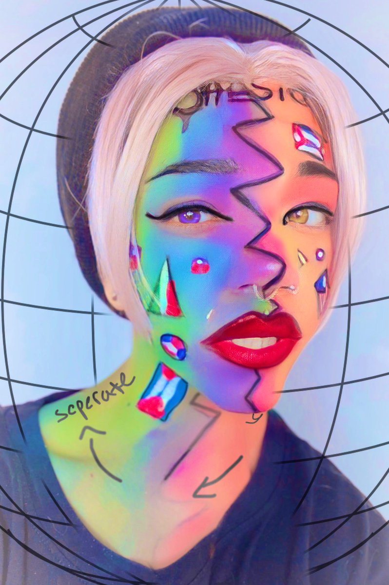 💞🌺❤️💚🤍💜
Cohesion ((one of my final projects from school) #decklynnmoo #creativeart #artwork #art #cosplay #anime #Goth #makeup #femboy #diva #Dk #rainbow