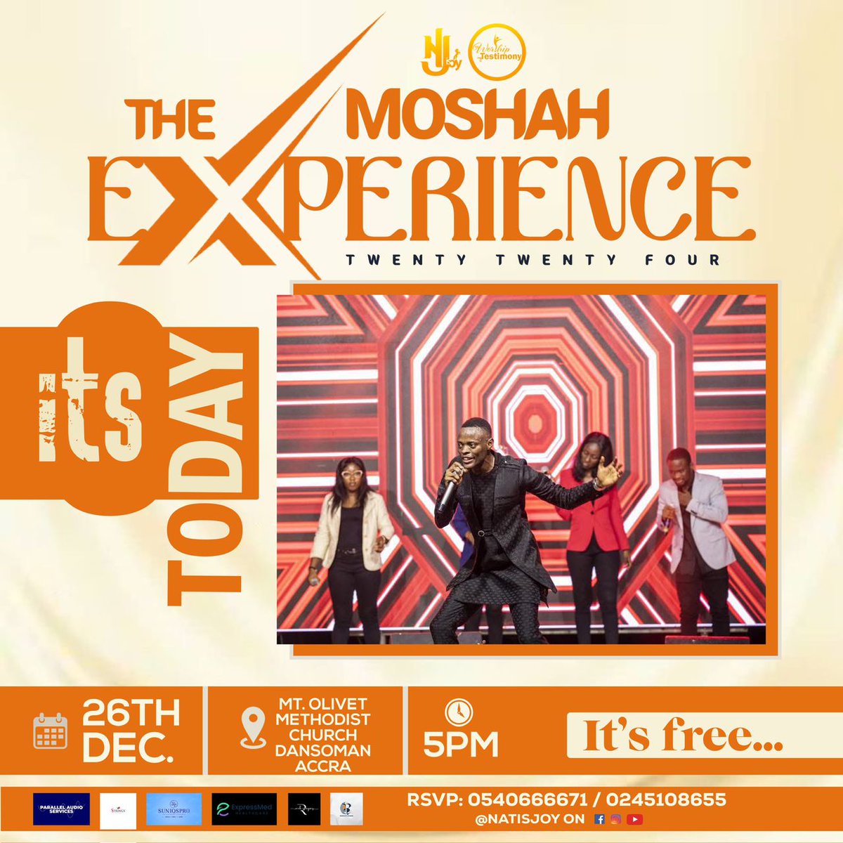 Natisjoy's tweet photo. "TODAY'S THE DAY!!! The wait is over! Join us at #THEMOSHAHEXPERIENCE for an unforgettable experience of worship, prayer, and transformation!"

#NATISJOY
#MyWorshipMyTestimony
#THEMOSHAHEXPERIENCE
#KORBAN
#TouchingLives
#OneOrphanOneBible
#DeliveranceThroughWorship https://t.co/HYDEzUGuYm