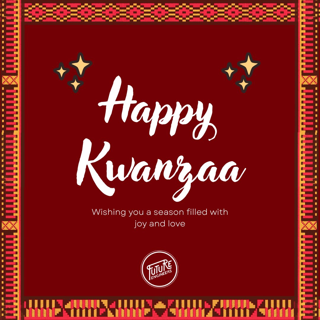 K12FutureE's tweet photo. ✨ Happy Kwanzaa! ✨

This week, we celebrate the beauty of unity, creativity, and self-determination—values that inspire innovation in STEM and beyond. 🌟 Let’s honor the past, embrace the present, and build a brighter future together.

#HappyKwanzaa #STEMUnity https://t.co/4tosx8vZJO