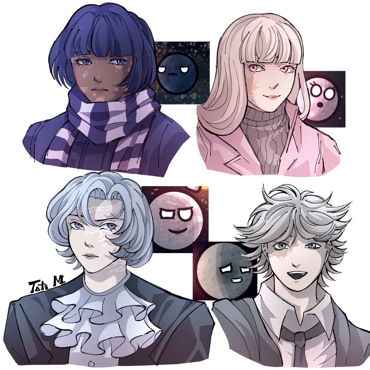 TotiMori_'s tweet image. Más lunas 😼 #solarballsart #solarballs #solarballsfanart