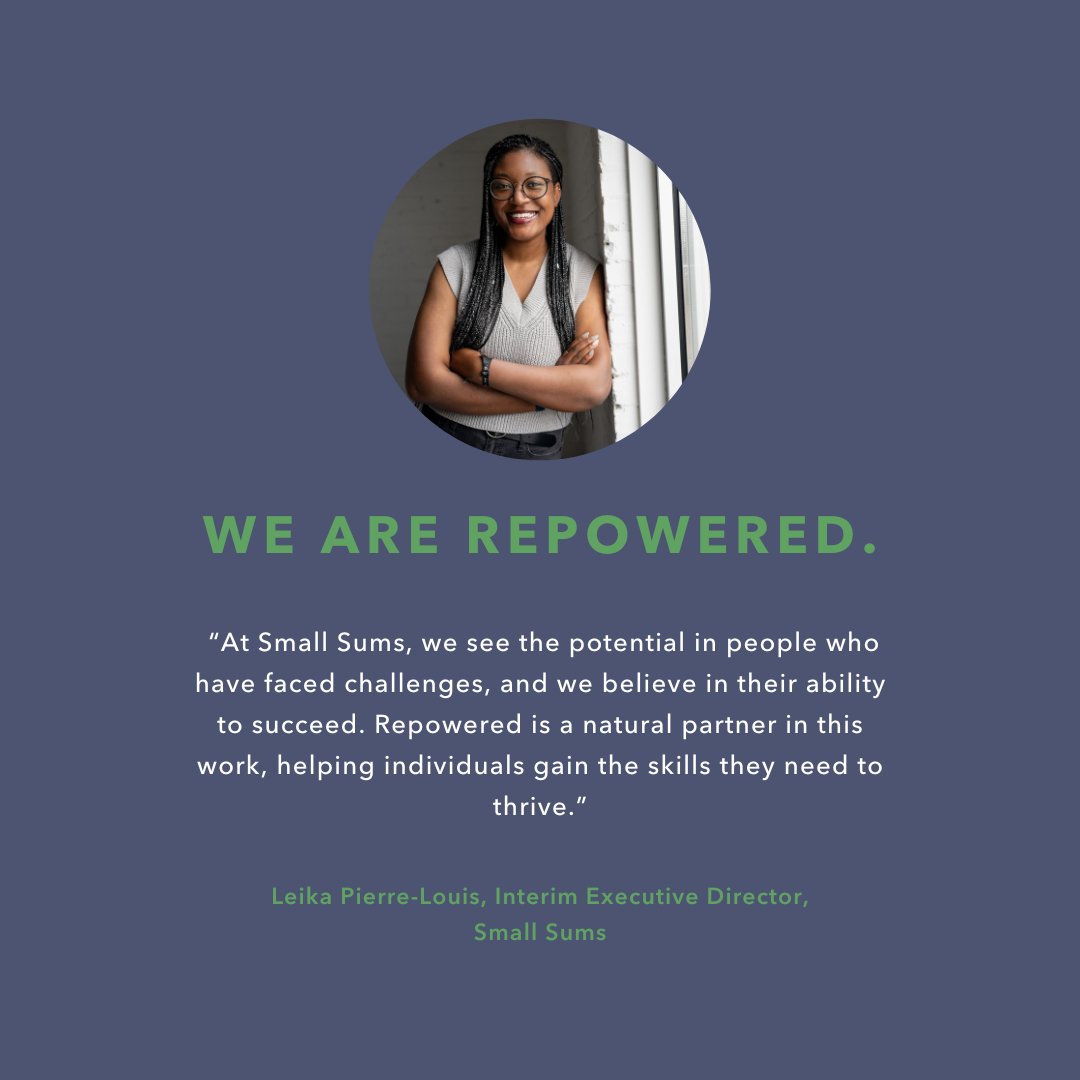 getrepowered's tweet photo. Small Sums &amp; Repowered are giving second chances! By providing work gear, transportation &amp; skills training, they help individuals secure living-wage jobs. 💪

Support their mission!
https://t.co/fQYWsNxPEJ

#Repowered #SmallSums #Partnership https://t.co/bE4kDVLHeB