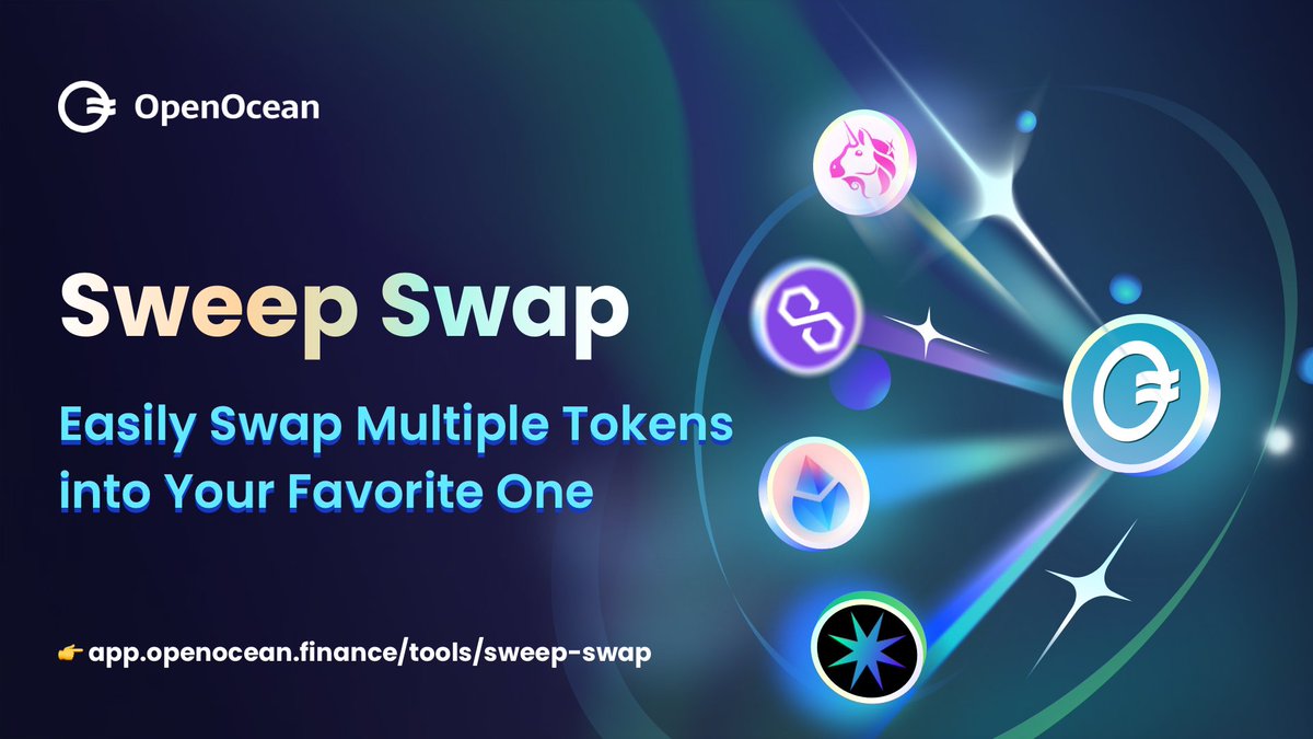 OpenOceanGlobal's tweet photo. 📢 End-of-year vibes? Time to tidy up your wallet! 🧹✨

OpenOcean Sweep Swap lets you swap multiple tokens into a single token in just one swap. Save gas, simplify your trades, and get your wallet sorted before 2024 rolls in! 🚀

🔗 Try it now: https://t.co/XvN9PutzOS

Oh, and if you’re a builder – we’ve got an API ready for you too! Slide into our DMs to learn more. 💌
#Arbitrum #memecoin