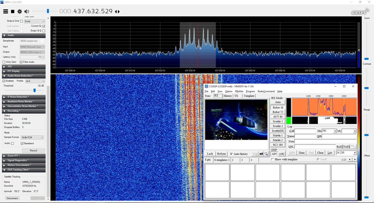 Also... better late than never...
A couple of shots from #UMKA-1 (RS40S) Christmas #SSTV event which I forgot to post during all the festivity...