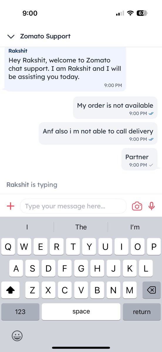 rakshit87's tweet photo. @deepigoyal @zomatocare @zomato is it a bug or something wrong its taking customer support name same as my name https://t.co/Y75HT3hD9S
