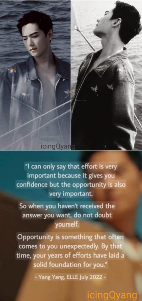 icingquinyang2's tweet photo. #yangsense from 2022 #YangYang杨洋 integrity to self shows in his present day work. Effort, confidence and opportunity are the foundation of his progress.
Here's looking forward to his success in 2025. https://t.co/GwbLF3ga7e