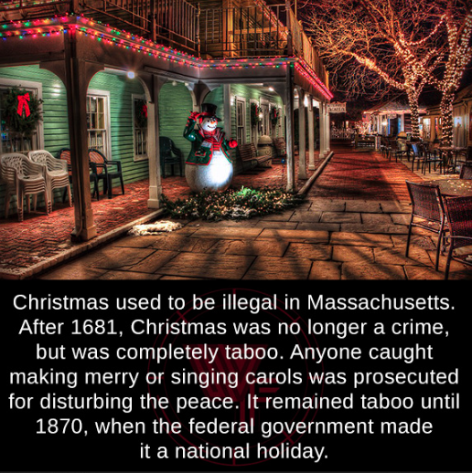 TCWTMedia's tweet image. 🎄🚫 Terrifying Thursday Fact! 🚫🎄
In 1659, Massachusetts made Christmas celebrations illegal, deeming them a crime and taboo! 😱 
 #TerrifyingThursday #ChristmasBan #MassachusettsHistory