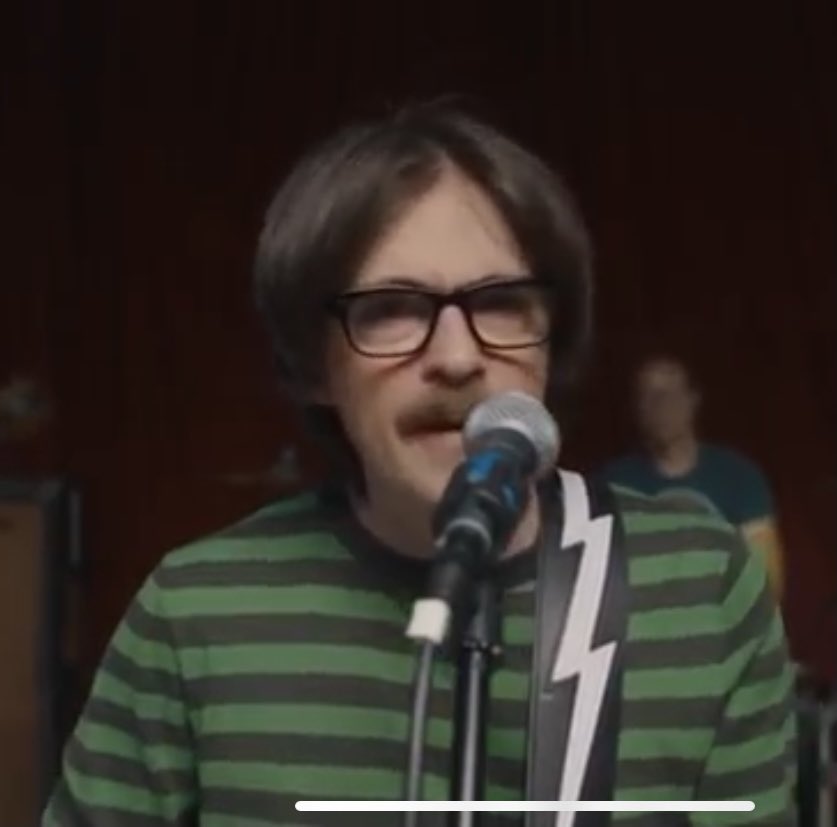 therealMcLemore's tweet photo. Who wore it better? My vote is for @RiversCuomo 

#weezer #Fender #gap #ernieball #couchguitarstraps https://t.co/9XYQr4FIhA