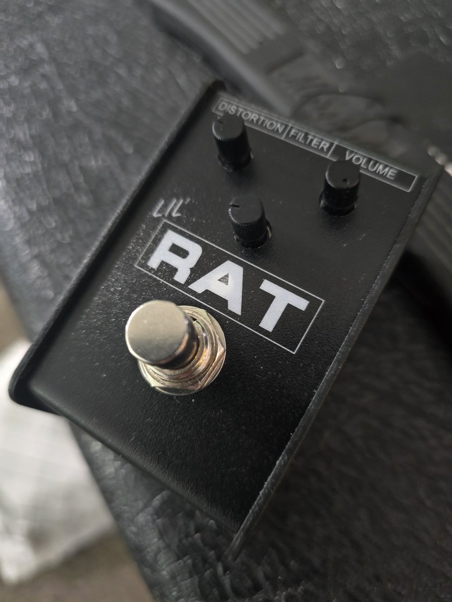 BruceKmusic's tweet photo. Needed another RAT, so I decided to try the lil guy out! I can happily say it packs the same punch as the full size unit! 🤘😎🤘 @ProCoSound #proco #procorat #guitar #guitarpedal https://t.co/yIqiu24FNA