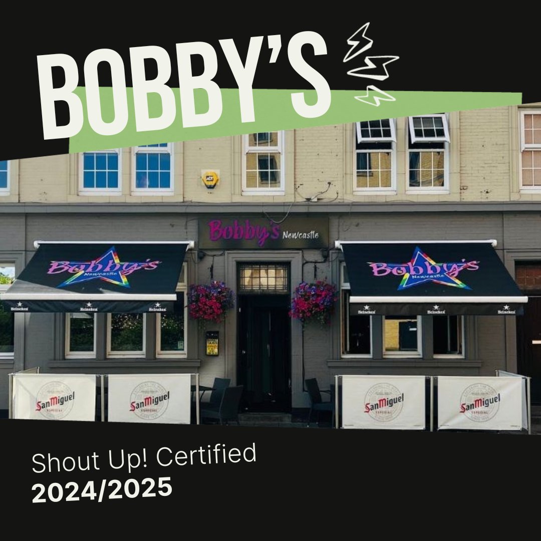 ShoutUpUK's tweet photo. "Sexual harassment should not be normalised, and we actively aim to play a part in changing the narrative that allows sexual harassment to be normalised.”  

Bobby's Bar in Newcastle is the latest venue to become Shout-Up! certified. https://t.co/Y6a6xpFPI0