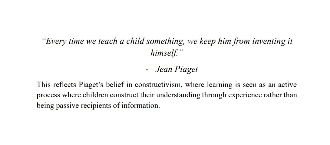 HasmeKamal's tweet photo. #ConstructivistEducation #SelfDiscovery #PiagetEducation
#JeanPiaget #PiagetWisdom https://t.co/pFhUtDcICR