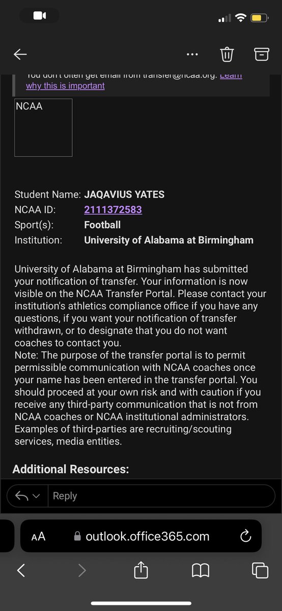 JaqaviusY's tweet photo. Due to the NCAA new ruling, I will be entering my name in the transfer portal as a grad transfer with 1 year of eligibility. 
Recruitment open ‼️ https://t.co/eyVlJ5nvmB