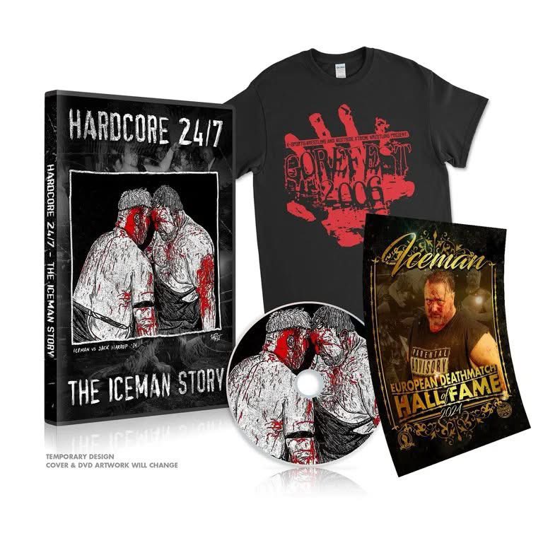 Last merch drop of 2024! ✨

- NEW Big F'N Joe Shirt (Designed by Sei Ozawa)
- Iceman Shoot Interview DVD (Combo version includes: DVD, Exclusive Shirt &amp; Signed Poster) 

DeathmatchOutlaws.com for all your Brit-Death needs! 🖤

$5 shipping to anywhere in the world on shirts!