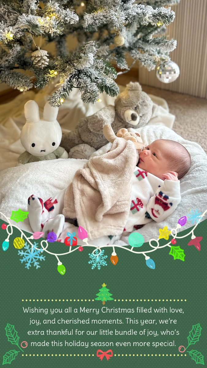 Belated Merry Christmas and an early Happy New Year! Wishing you all a blissful season filled with blessings as we close one chapter and welcome another 🎄✨

This year, my Christmas is extra special, filled with cuddles from our little angel 💝