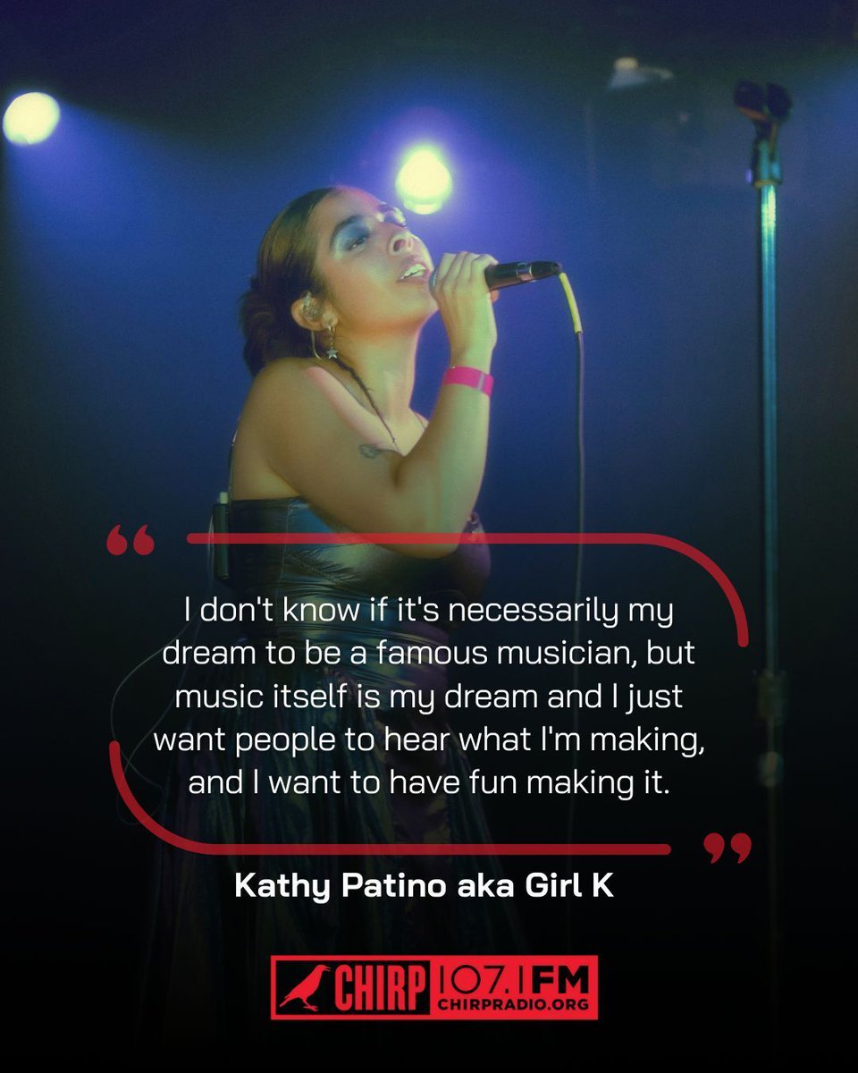 This week, Features contributor Josset Yarbrough speaks with Kathy Patino, aka <a href="/GIRLKMUSIC/">Girl K</a>. They discuss her songwriting process behind her newest release, My Future, her collaboration with Chicago Argentine <a href="/heartgazeclem/">heartgaze</a>, and more. Listen now: chirpradio.org/podcasts/girl-…