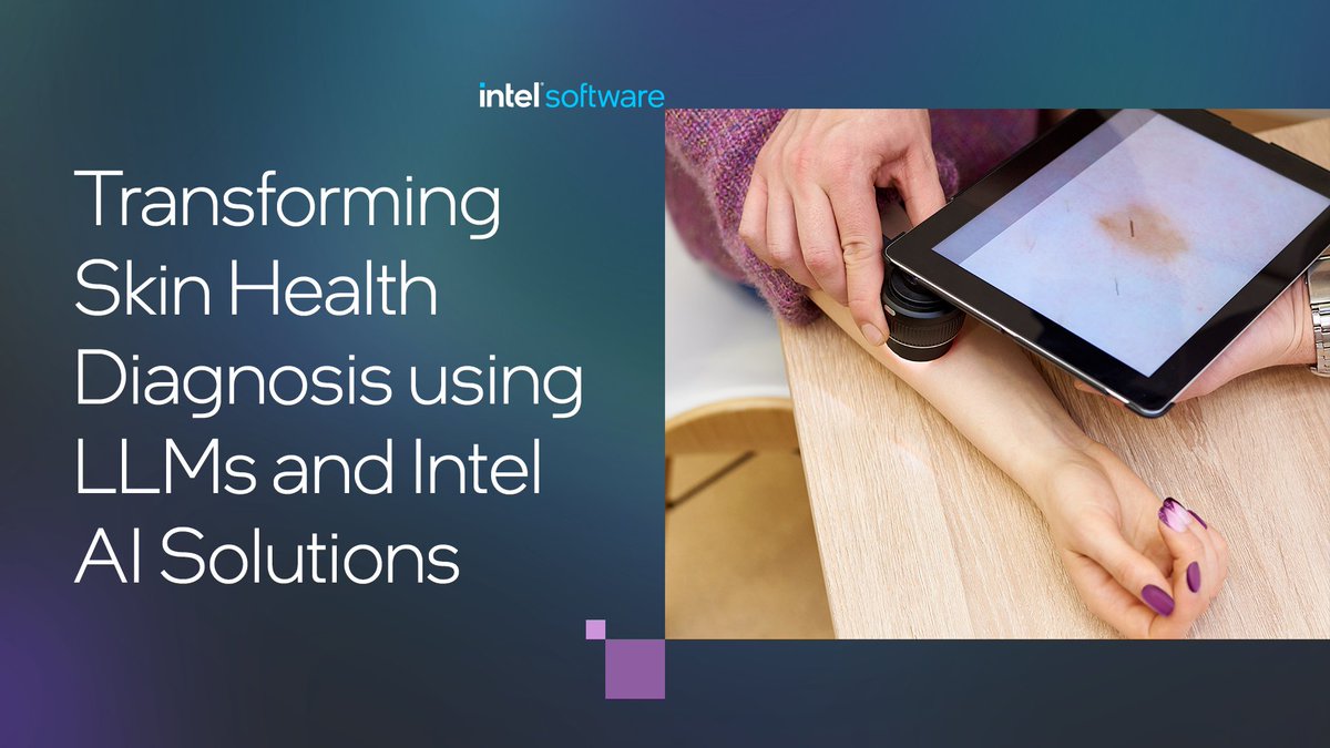 IntelSoftware's tweet image. AI-powered algorithms and #LargeLanguageModels have emerged as a valuable tool in diagnostic healthcare. See how #TensorFlow Optimizations from Intel is being used to identify and classify different skin diseases: intel.ly/400kNsC