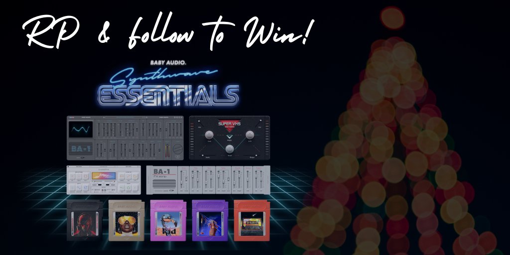 plugindeals's tweet photo. REPOST &amp; FOLLOW @plugindeals and @BabyAudio to WIN the Synthwave Essentials bundle offered by Baby Audio 🎅 

🎄 https://t.co/x1Cp6gUdhu

1 Winner chosen January 3 https://t.co/xjurph0a2G