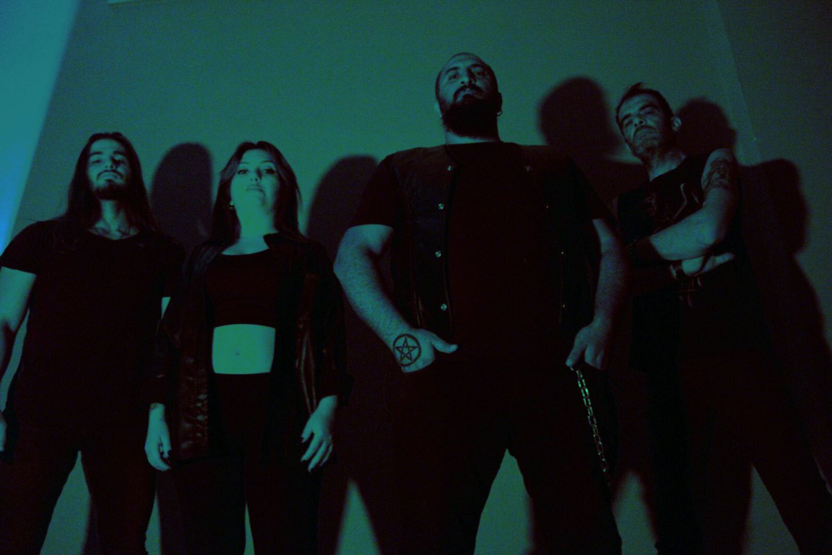 Posing bluish while making #thrashmetal. #2025 will be the year of our music, metal music. #longliveheavymetal 🤘🏽🤘🏽🤘🏽