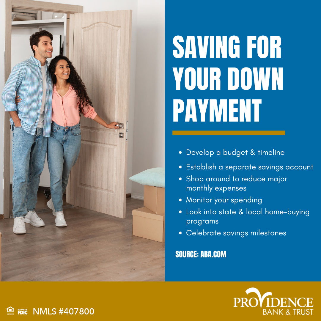 Before purchasing a home, there are several financial factors you will need to consider, including the down payment. View these tips to help you save for your down payment: bit.ly/3wx7JcG 

#homeownership #buyingahome #firsttimehomebuyer