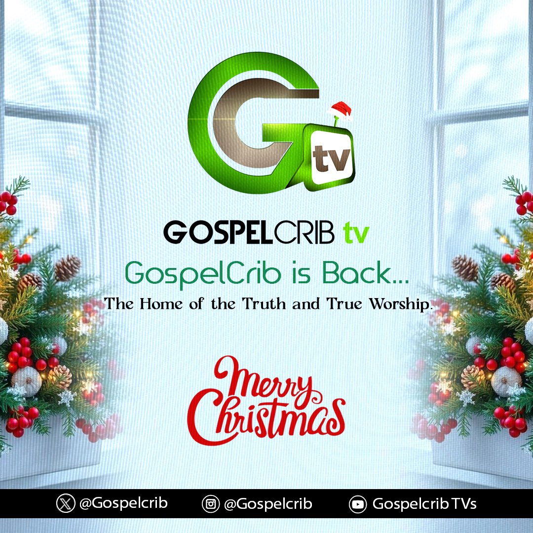 GospelCrib's tweet photo. 🎉GospelcribTv is Back! 🎉

We’re thrilled to announce that GospelcribTv, your ultimate sanctuary for Truth and genuine worship, is back and better than ever! Prepare yourself for a feast of soul-nourishing and uplifting gospel content designed to elevate your spiritual journey. https://t.co/VP2MaaRXgM