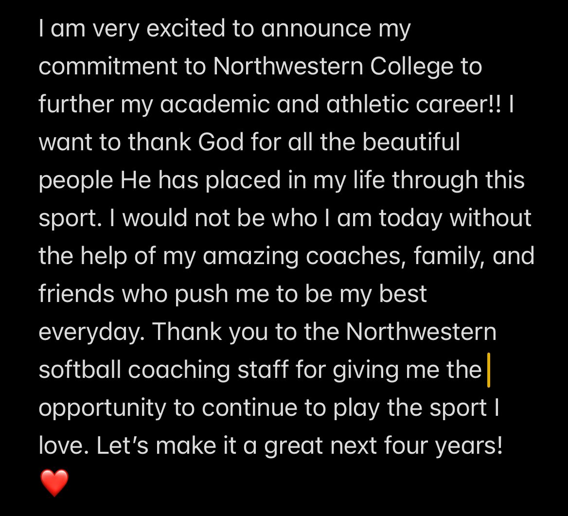 ❤️❤️❤️ <a href="/NWCSoftball/">Northwestern College Softball 🥎</a> <a href="/CatalystSB_/">Catalyst Softball</a>