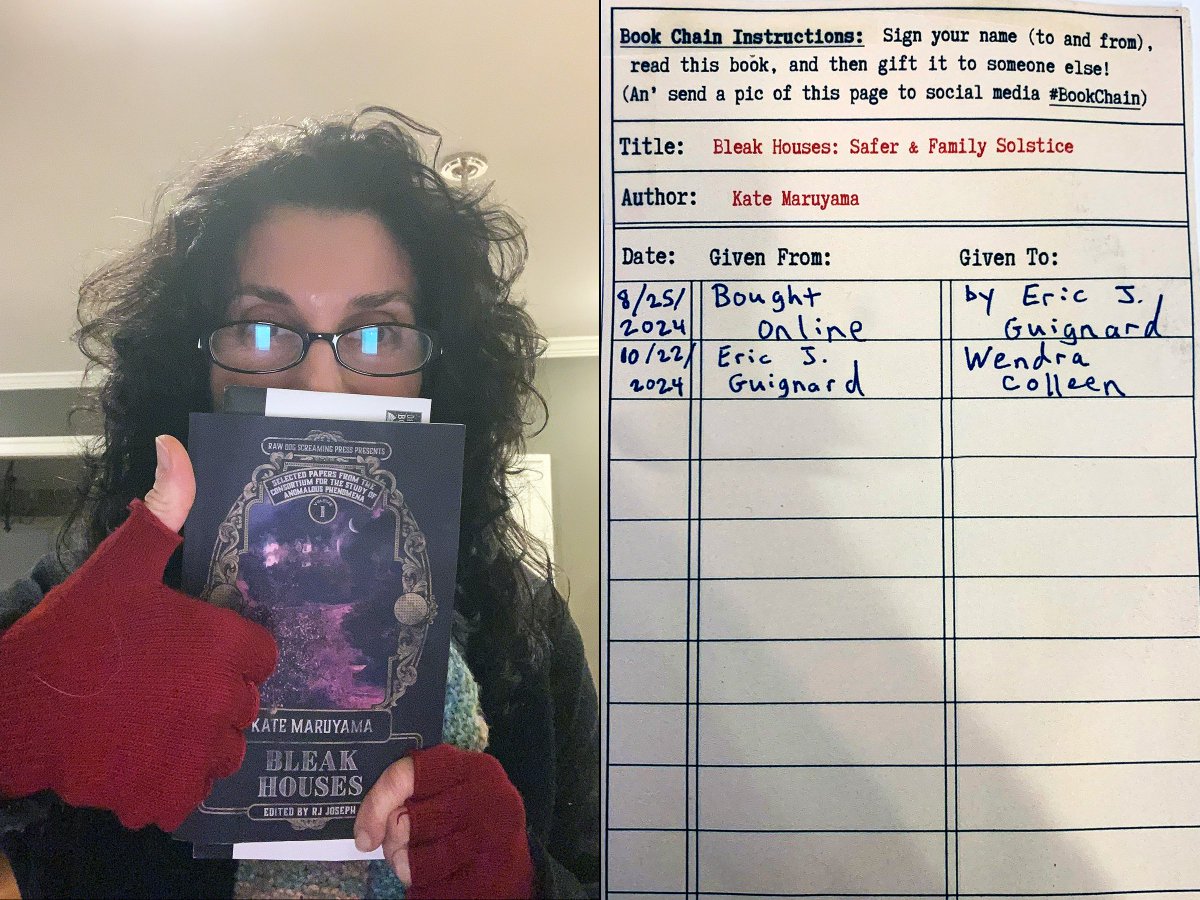 ericjguignard's tweet image. Highlighting #BookChain 13!

BLEAK HOUSES (@RDSPress ) by Kate Maruyama:

Tracked as ericjguignard.blogspot.com/2024/12/book-c…

Where to next? Only chance and the last reader involved may determine! #BookChainChallenge