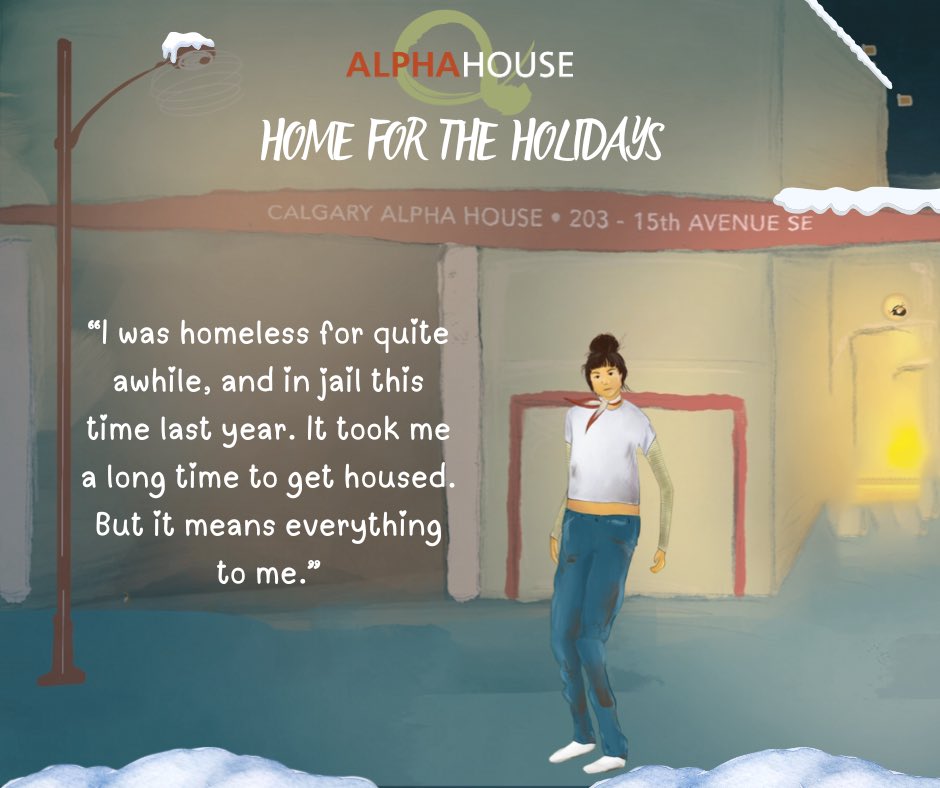 “I was homeless for quite a while, and in jail this time last year. It took me a long time to get housed. But it means everything to me.”

Home for the holidays…what has that meant to you these past few days? Housing has meant everything to Reagan. 

alphahousecalgary.com/home-for-the-h…