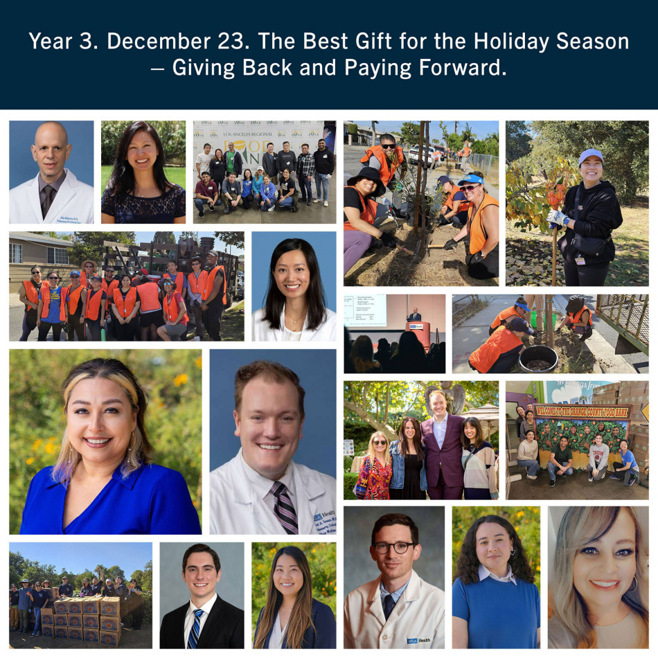 This holiday season, we're highlighting the best gift of all—giving back. In this week’s newsletter, read how the UCLA Department of Medicine is making a difference through community service, research, and more. Read it here: uclahs.fyi/3Drx1BD