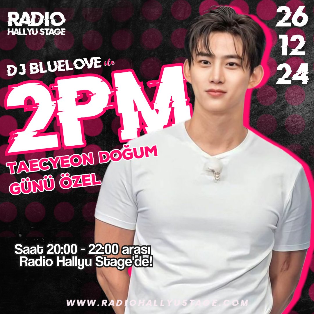 🎙| 2PM ÖZEL YAYIN

Bugün günlerden Taecyeon! 🥰🥰 Tüm Hottestları saat 20:00'de sohbet panelimize bekliyoruz~
radiohallyustage.com 
<a href="/2PMTurkey_/">2PM TURKEY</a>

#핫티의산타_택연_생일축하해
#TAECYEON