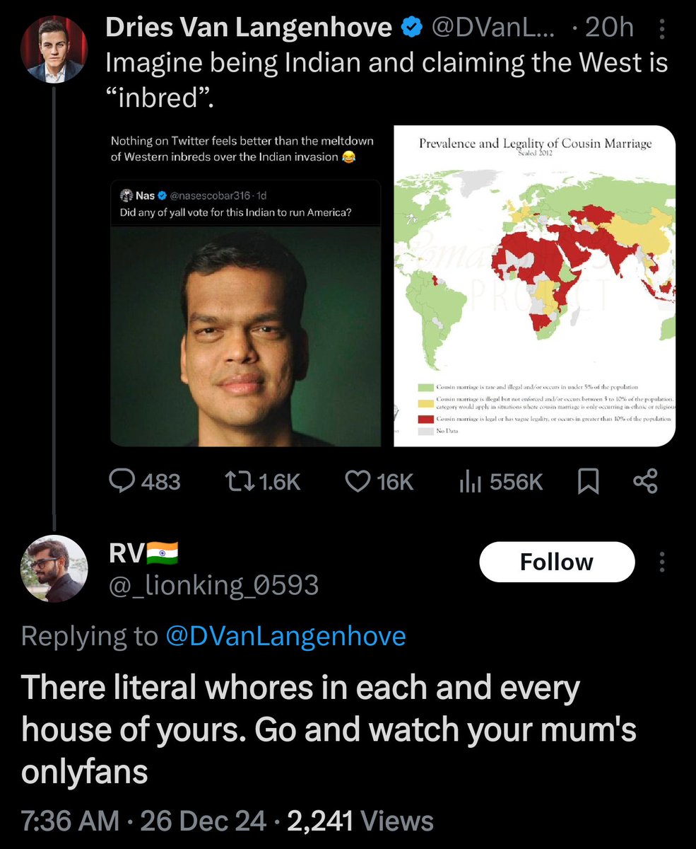 JaySn84's tweet photo. Social media is saturated with instances that lay bare the vile reality of Hindutva-driven discourse: hate speech, baseless stereotypes, and violent tendencies that manifest in threats, calls for sexual violence, and overt racism. Coupled with hostility, racial slurs, and provocative rhetoric, Indians, particularly Hindutva proponents in the West, relentlessly push these toxic ideologies.

The outrage from Indians over the U.S. implementing rightful measures to control the #H1B visa annual cap aimed at reducing dependence on cheap labor and prioritizing American innovation exposes their parasitic mindset. Rather than fostering progress, they resort to undermining others, revealing an alarming deficiency in intellect and adaptability. Hindutva rhetoric thrives on deep-seated stereotypes, personal degradation, and backward ideologies, embodying the regressive characteristics of a third-world nation like India.

This reaction stems from a calculated attempt by Indians to infiltrate critical aspects of U.S. innovation and industries. Instead of contributing meaningfully, they exploit and weaken systems, using toxic tactics to gain control.