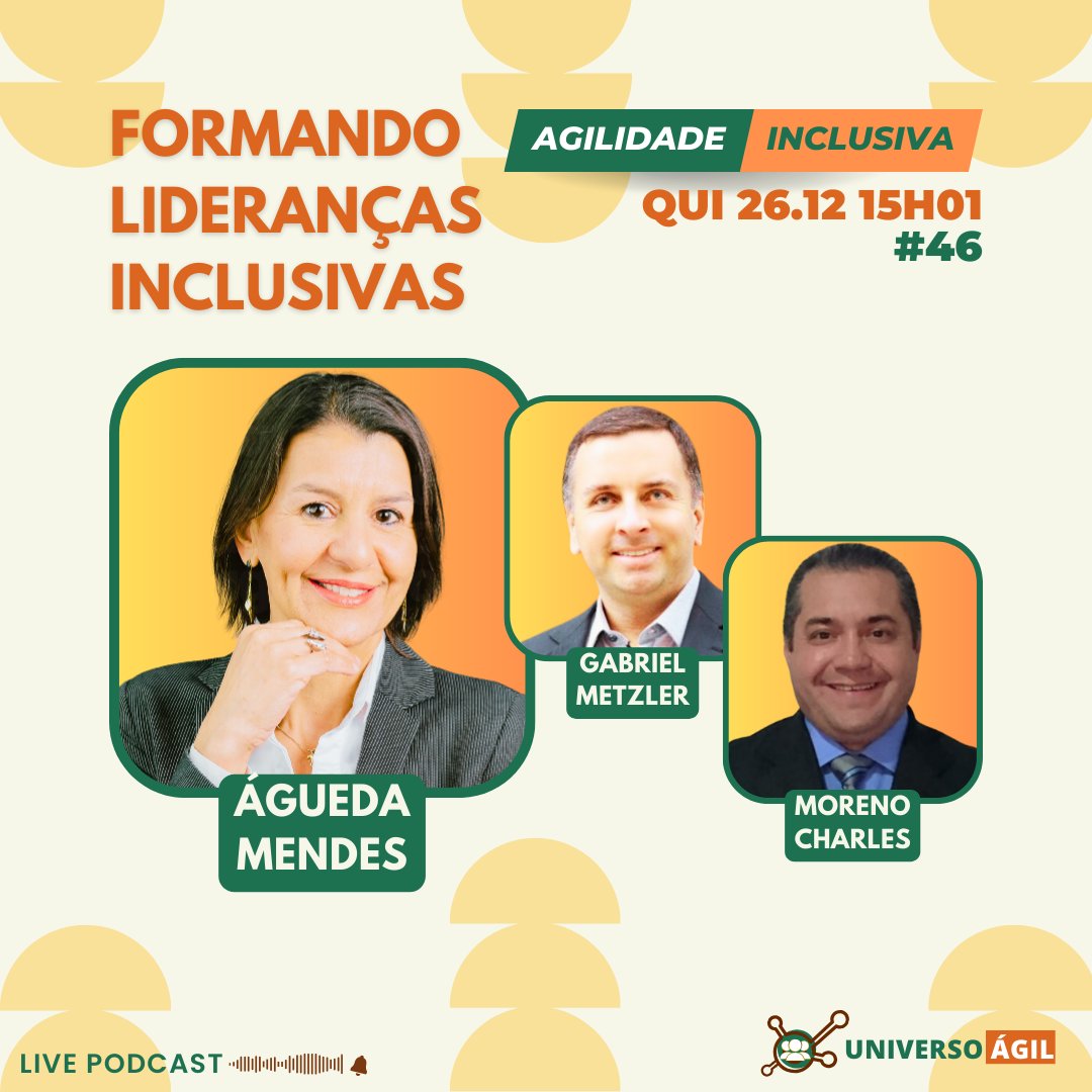 UniversoAgilHub's tweet photo. 🔥 A #AGILIDADE está ON na #Diversidade #Equidade #Inclusao Formando Lideranças Inclusivas
Encontro gratuito ao vivo on-line colaborativo seguro e leve! Inscrição, Certificado Participação e replay em https://t.co/F8AXUs38iO https://t.co/mFUovRpxNx