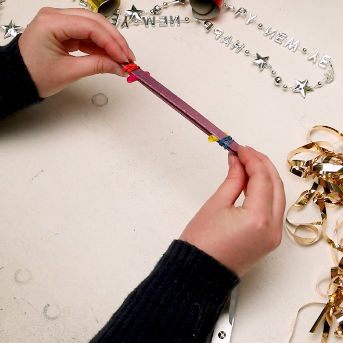 Ring in the new year with a D.I.Y popsicle stick kazoo craft! 🎶✨ View step by step instructions here: bit.ly/3BxtCAR