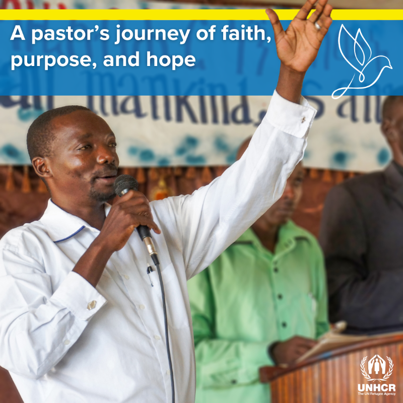 UNHCRUSA's tweet photo. "Everyone needs protection, everyone needs a community, everyone needs opportunities."

After nearly 20 years leading churches in the Kakuma Refugee Camp, Pastor Jean Pierre Gatera continues his faith work in his new home of Minneapolis, Minnesota.