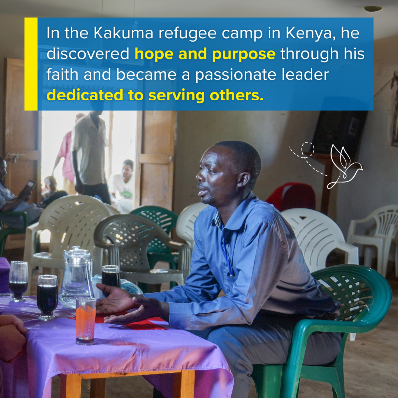 UNHCRUSA's tweet photo. "Everyone needs protection, everyone needs a community, everyone needs opportunities."

After nearly 20 years leading churches in the Kakuma Refugee Camp, Pastor Jean Pierre Gatera continues his faith work in his new home of Minneapolis, Minnesota.