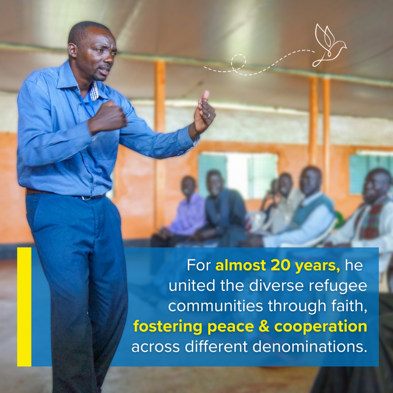 UNHCRUSA's tweet photo. "Everyone needs protection, everyone needs a community, everyone needs opportunities."

After nearly 20 years leading churches in the Kakuma Refugee Camp, Pastor Jean Pierre Gatera continues his faith work in his new home of Minneapolis, Minnesota.