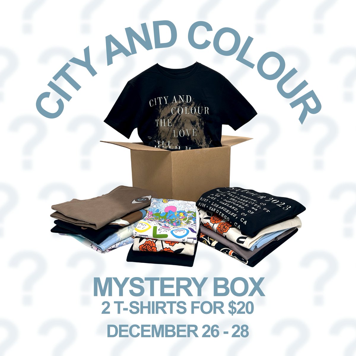Boxing Day Mystery Box. Limited-time only.
Head to store.cityandcolour.com to grab yours
