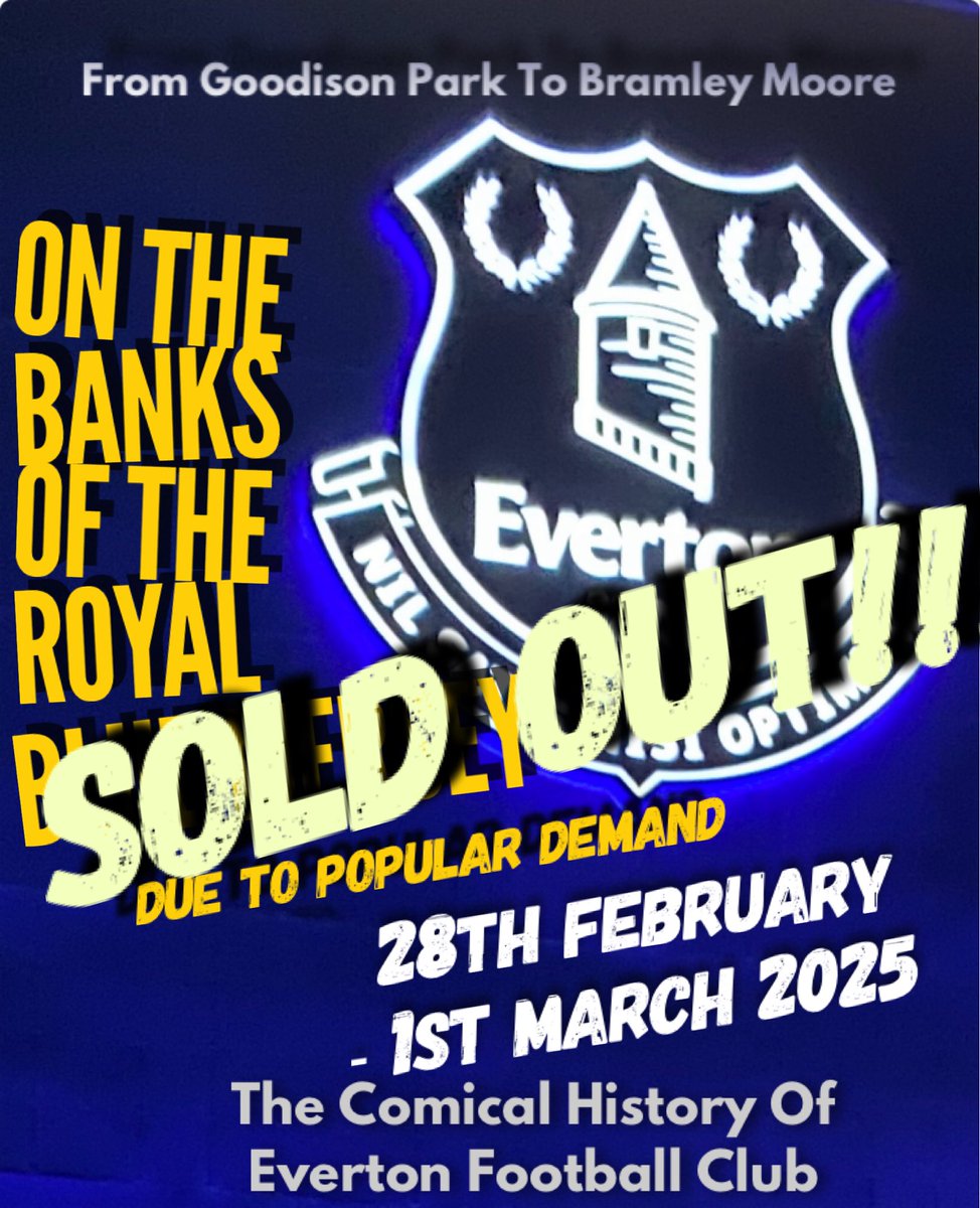 Done it again guys!!! Thank you so much to everyone who has bought tickets for our show...It's going to be a blast 💙
<a href="/highlight/">highlight</a>
The Hope Street Theatre
Liverpool Everyman &amp; Playhouse theatres
Liverpool's Royal Court
#efc 
#Everton