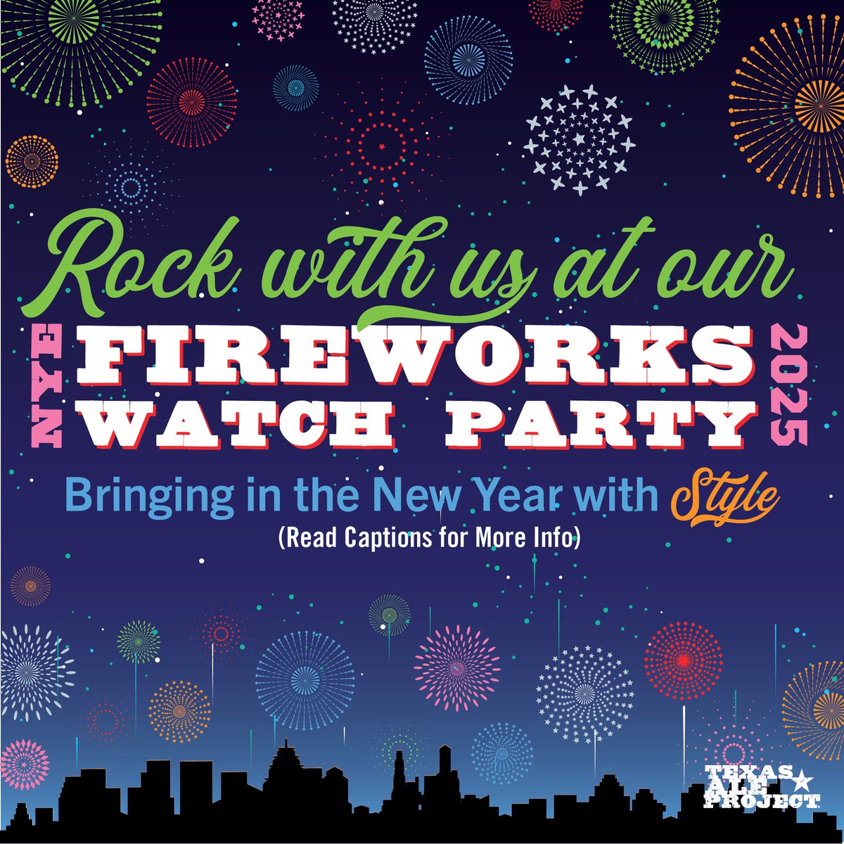 Just a few days until the Texas Ale Project NYE Firework Watch Party! Grab your crew and join us this December 31st at 7:30 PM for live music, delicious food, and all your favorite TAP brews. Let’s make the last night of 2024 a great one.

Tickets here - eventbrite.com/e/texas-ale-pr…