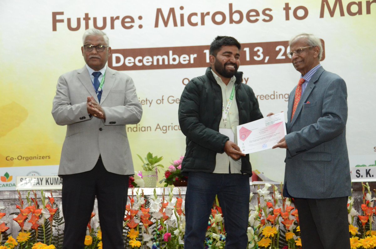 OmPankaj2's tweet image. I am happy to share that I won the Best Poster Award in the 2nd National Genetics Congress 2024, held at the IARI, New Delhi during 11-13 December 2024.
Thanks to my guide Dr Rupinder Kaur and Dr Nitika Sandhu for their guidance. @PAU_LDH @isgpb @SAgBiotech_PAU